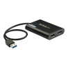 StarTech Adaptador Gráfico Externo USB 3.0 a DisplayPort Doble 4K60 -
