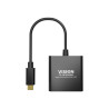 Adaptador USB C a VGA: se conecta a USB C y tiene un conector VGA de t