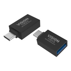 Adaptador USB C a USB A: se conecta a USB C y tiene un puerto USB A 3.
