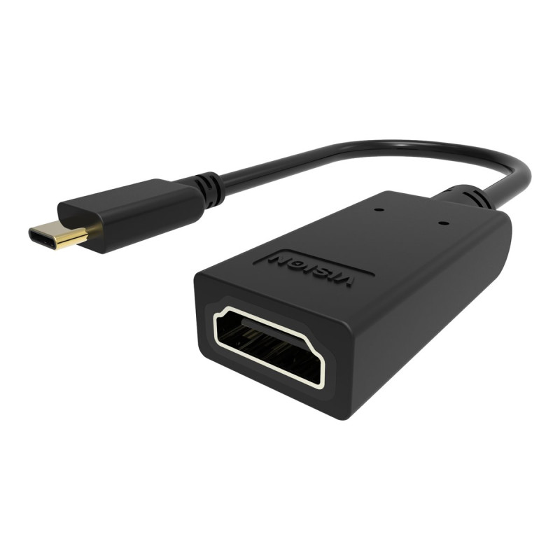 Adaptador USB C a HDMI: se conecta a USB C y tiene un conector HDMI de