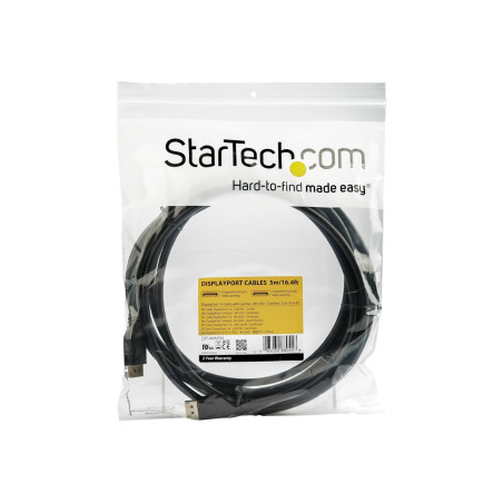 StarTech Cable DisplayPort 1.4 - 5m - Certificado VESA - 8K@60Hz - HBR