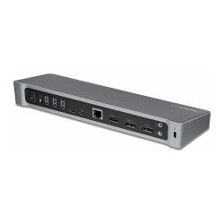 StarTech.com Dock USB-C - Docking Station para 3 Monitores 4K con 2 Di