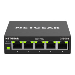 NETGEAR Plus GS305E - Conmutador - inteligente - 5 x 10/100/1000