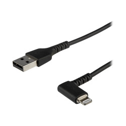 1M Angled Lightning To USB Cable-apple Mfi Certified-black | APLIUM
