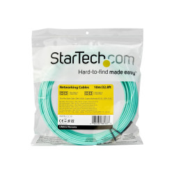 10M OM4 Fiber Optic Patch Cord Aqua - LC/LC - 50/125 - 40/10 | APLIUM