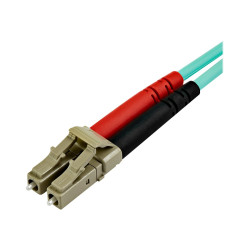 10M OM4 Fiber Optic Patch Cord Aqua - LC/LC - 50/125 - 40/10 | APLIUM
