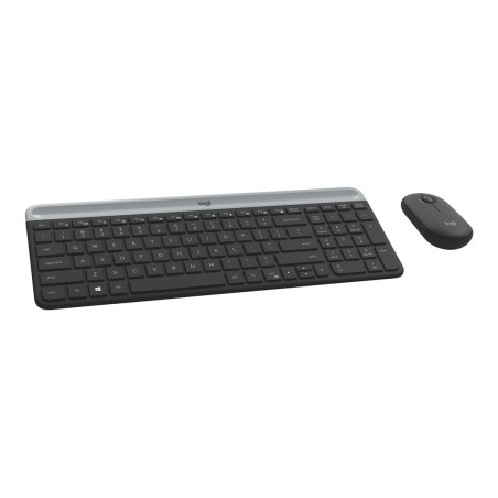 Logitech Slim Wireless Combo MK470 - Juego de teclado y ratón - inalám