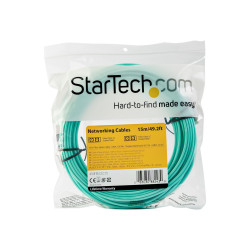 STARTECH 450FBLCLC15 - 15M OM4 Fiber Optic Patch Cord Aqua | APLIUM