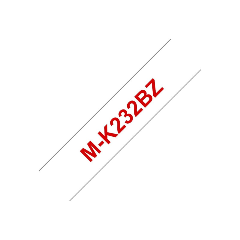 Brother M-K232BZ - Rojo sobre blanco - rollo (1,2 cm x 8 m) | APLIUM