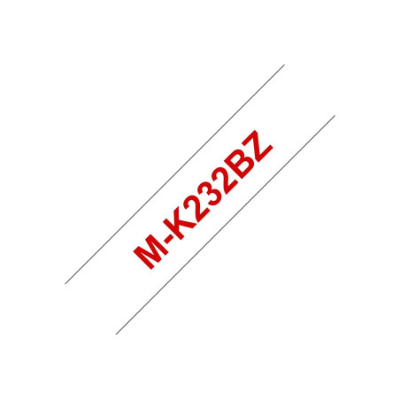 Brother M-K232BZ - Rojo sobre blanco - rollo (1,2 cm x 8 m) | APLIUM