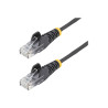 2M Slim CAT6 Cable - Black Snagless - 28 Awg Copper Wire | APLIUM