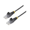 0.5M Slim CAT6 Cable - Black Snagless - 28 Awg Copper Wire | APLIUM