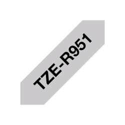 Brother TZe-R951 - Satinado - negro sobre plata - Rollo (2,4 cm x 4 m)
