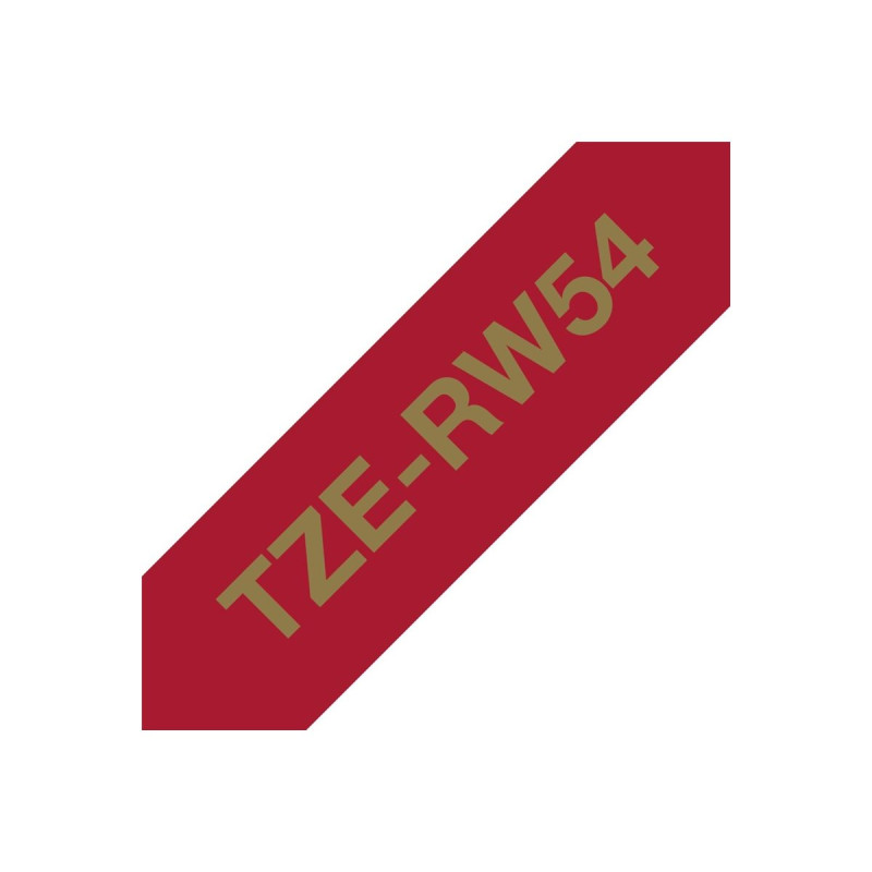 Brother TZe-RW54 - Satinado - dorado sobre rojo tinto - Roll | APLIUM