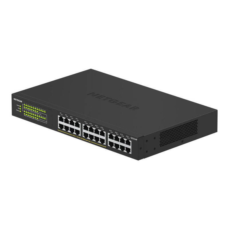 NETGEAR GS324P - Conmutador - sin gestionar - 16 x 10/100/1000 (PoE+)