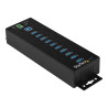 StarTech.com Hub Concentrador Ladron USB 3.0 de 10 Puertos con Adaptad