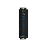 StarTech.com Hub Concentrador Ladron USB 3.0 de 10 Puertos con Adaptad