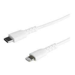 StarTech.com Cable Resistente USB-C a Lightning de 1 m Blanco - Cable