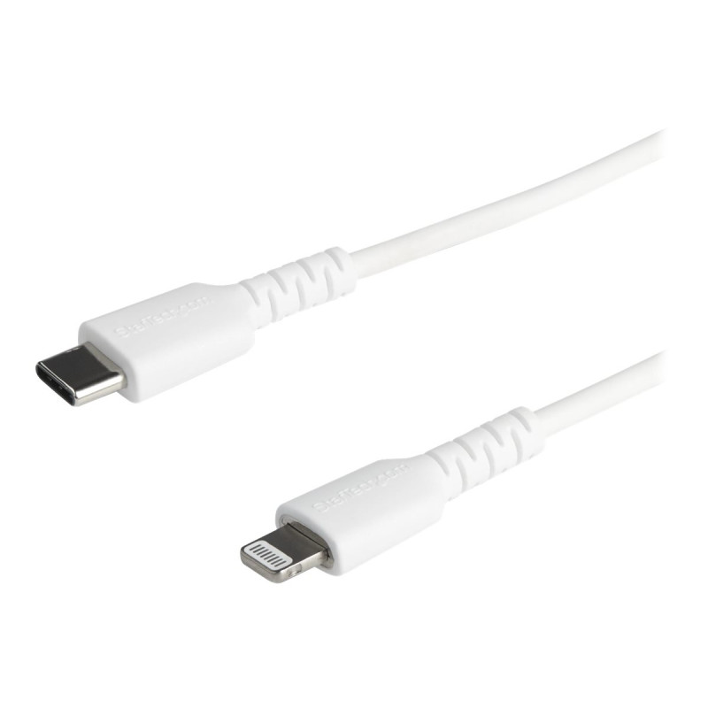 StarTech.com Cable Resistente USB-C a Lightning de 1 m Blanco - Cable