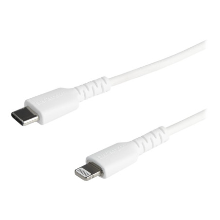 StarTech.com Cable Resistente USB-C a Lightning de 1 m Blanco - Cable