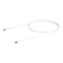 StarTech.com Cable Resistente USB-C a Lightning de 1 m Blanco - Cable