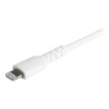 StarTech.com Cable Resistente USB-C a Lightning de 1 m Blanco - Cable