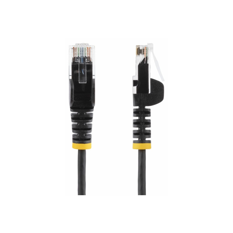 Snagless Network Cable Slim RJ45 1M Black | APLIUM