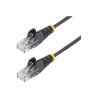 STARTECH N6PAT300CMBKS - 3M Slim CAT6 Cable - Black | APLIUM