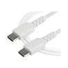 2M USB C Cable White High Quality Aramid Fiber | APLIUM