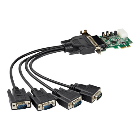 Startech Tarjeta Adaptadora Serie PCI Express RS232 de 4 Puertos - Tar