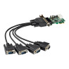 Startech Tarjeta Adaptadora Serie PCI Express RS232 de 4 Puertos - Tar