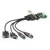 4 Port Pci-e RS232 Serial Card 16950 Uart | APLIUM