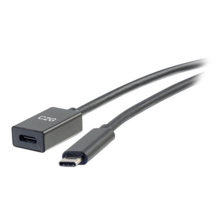 C2G 3ft USB-C to C 3.1 (Gen 2) Male to Female Extension Cable (10Gbps)