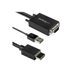 Startech 2m VGA to HDMI Converter Cable with USB Audio Support & Power