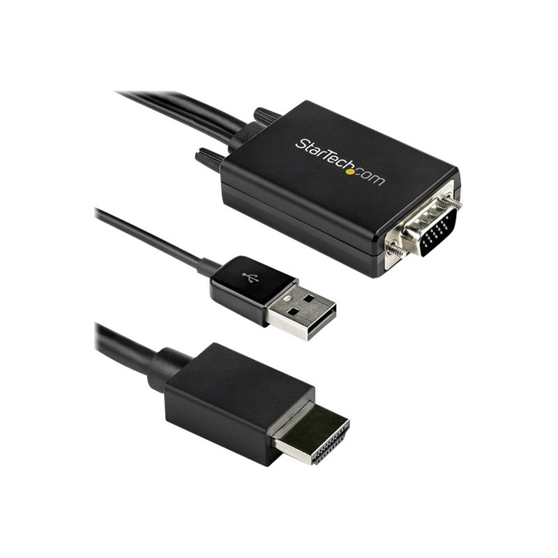 Startech 2m VGA to HDMI Converter Cable with USB Audio Support & Power