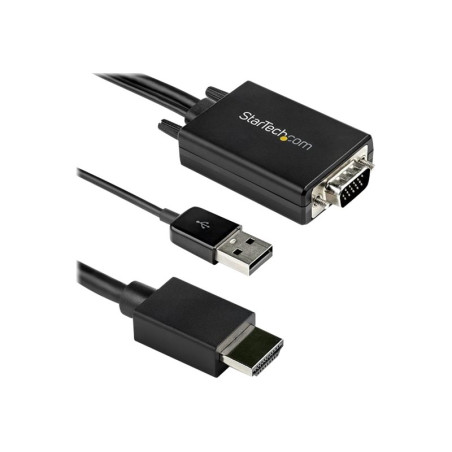 Startech 2m VGA to HDMI Converter Cable with USB Audio Support & Power
