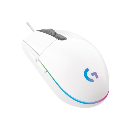 Ratón Gaming Logitech G102 Lightsync/ Hasta 8000 DPI/ Blanco