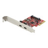 Startech PCIe USB 3.1 Card, 2x USB C 3.1 Gen 2 10Gbps, PCIe Gen 3 x4,