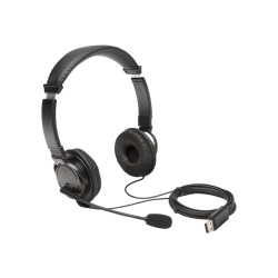 Kensington USB Hi-Fi Headphones with Mic - Auricular - en oreja - cabl