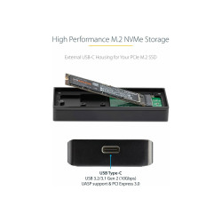 M.2 Nvme Pcie SSD Enclosure - IP67 - USB Type C - 10GBPS | APLIUM