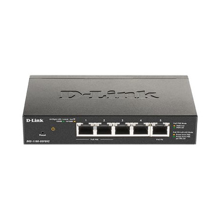 D-Link DGS 1100-05PDV2 - Conmutador - inteligente - 5 x 10/100/1000 (2