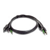 Dual-DP KVM Cable USB 2.0 3.5mm TAA