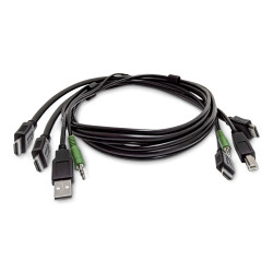 Dual-HDMI KVM Cable USB 2.0 3.5mm TAA