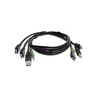 Dual-HDMI KVM Cable USB 2.0 3.5mm TAA