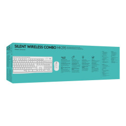 Teclado y Ratón Inalámbricos Logitech Silent Touch MK295/ Blanco