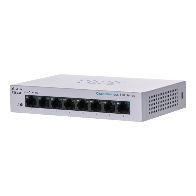 Cisco Business 110 Series 110-8T-D - Conmutador - sin gestionar - 8 x