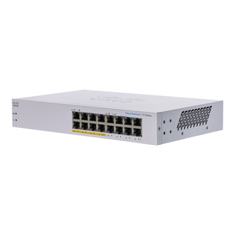 Cisco Business 110 Series 110-16PP - Conmutador - sin gestionar - 8 x