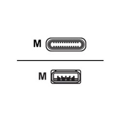 USB 3 type angled C to A cable 1.15m