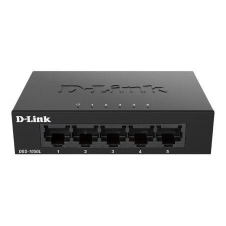 D-Link DGS 105GL - Conmutador - sin gestionar - 5 x 10/100/1000 - sobr