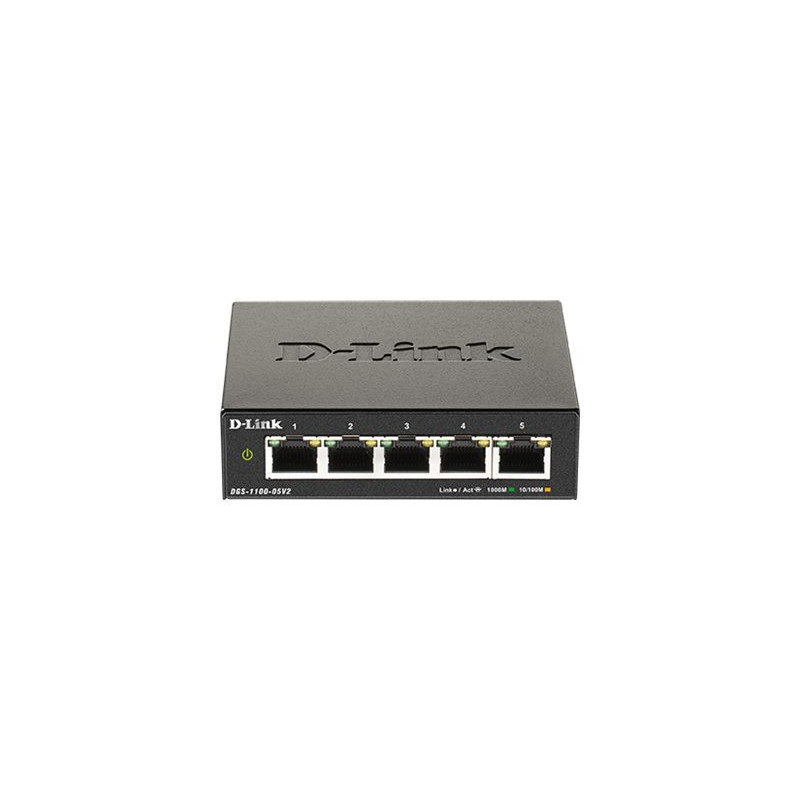 D-Link DGS 1100-05V2 - Conmutador - inteligente - 5 x 10/100/1000 - so